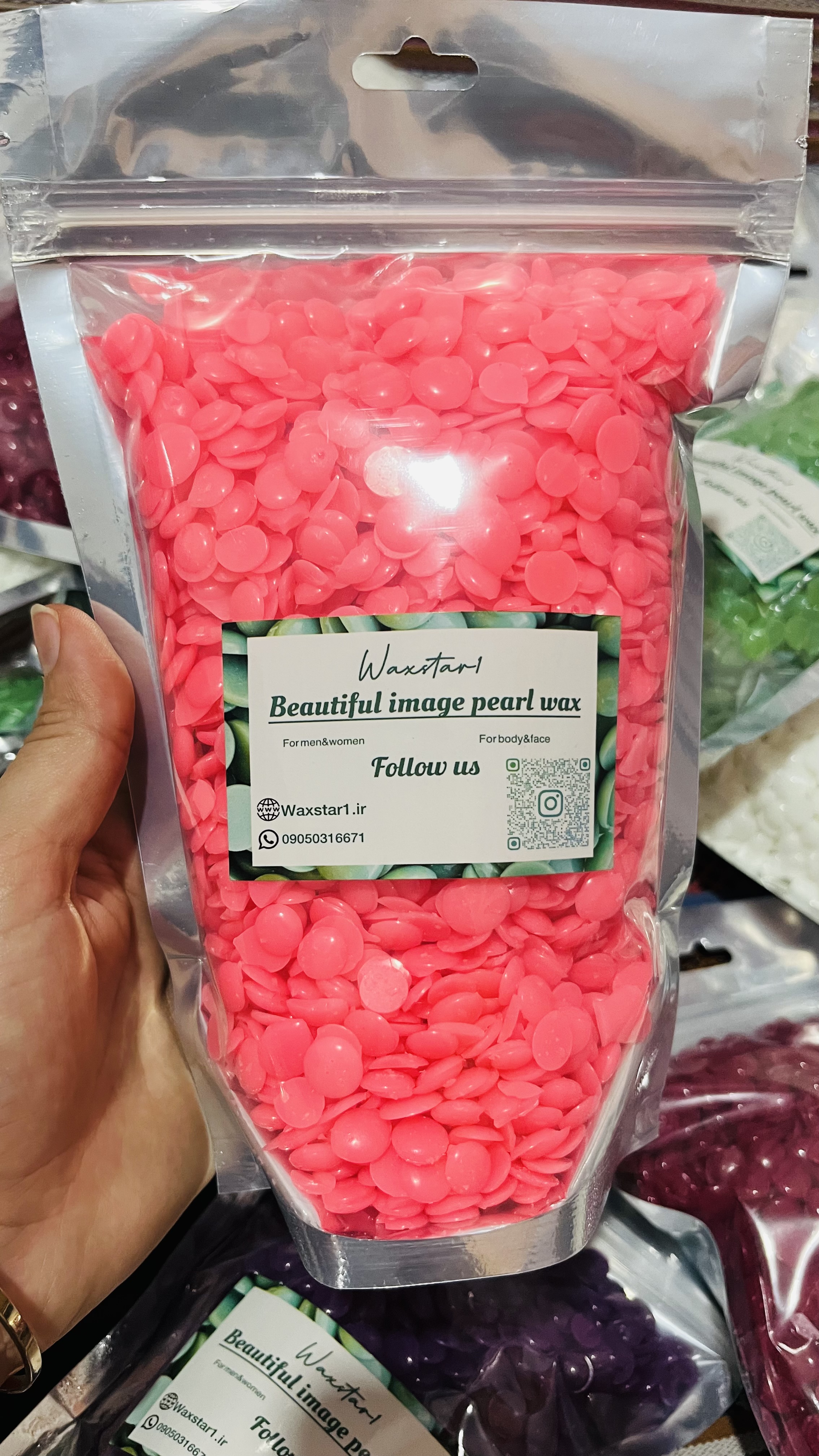 وکس ژله ای صورتی ۵۰۰گرم